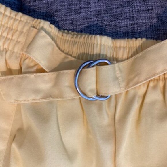 Vintage Anchor Club Yellow Shorts Elastic Waist Flat Front Pockets Size Small - Picture 2 of 9